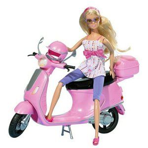 Barbies Friend Steffi Love Chic City Pink Scooter Doll